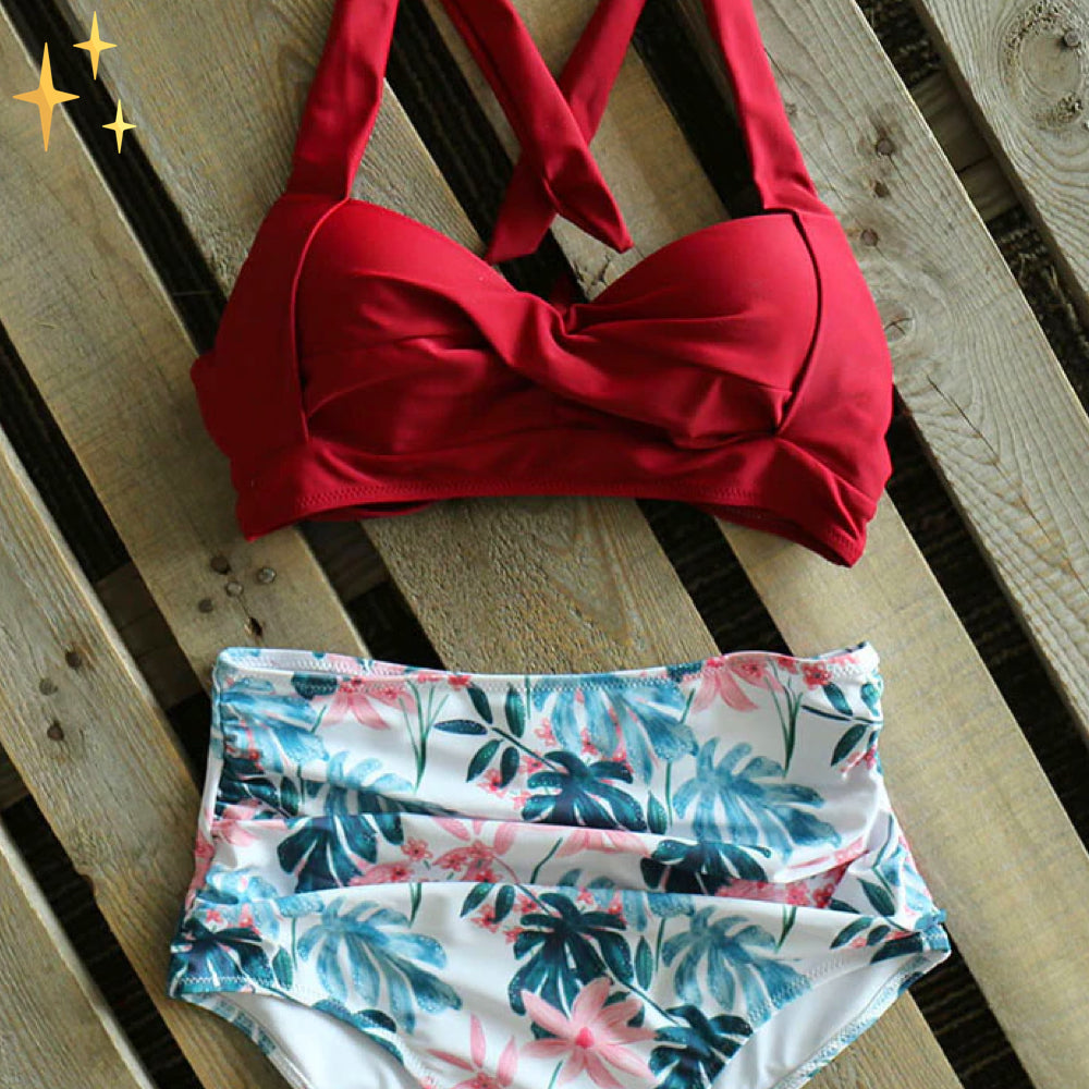 Bikini met hoge taille - Halternek - Tweedelig - Bikiniset - Damesbadkleding-Hallo Susanne
