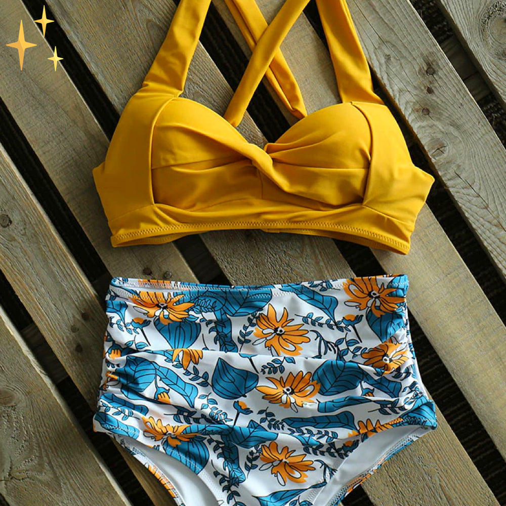 Bikini met hoge taille - Halternek - Tweedelig - Bikiniset - Damesbadkleding-Hallo Susanne
