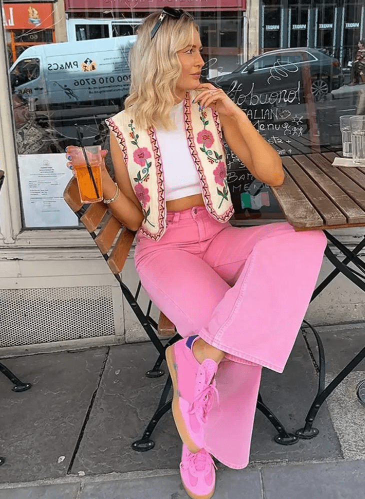 Bloemenvest | Vintage | Mouwloos | Geborduurd vest | Damesgilet-Hallo Susanne