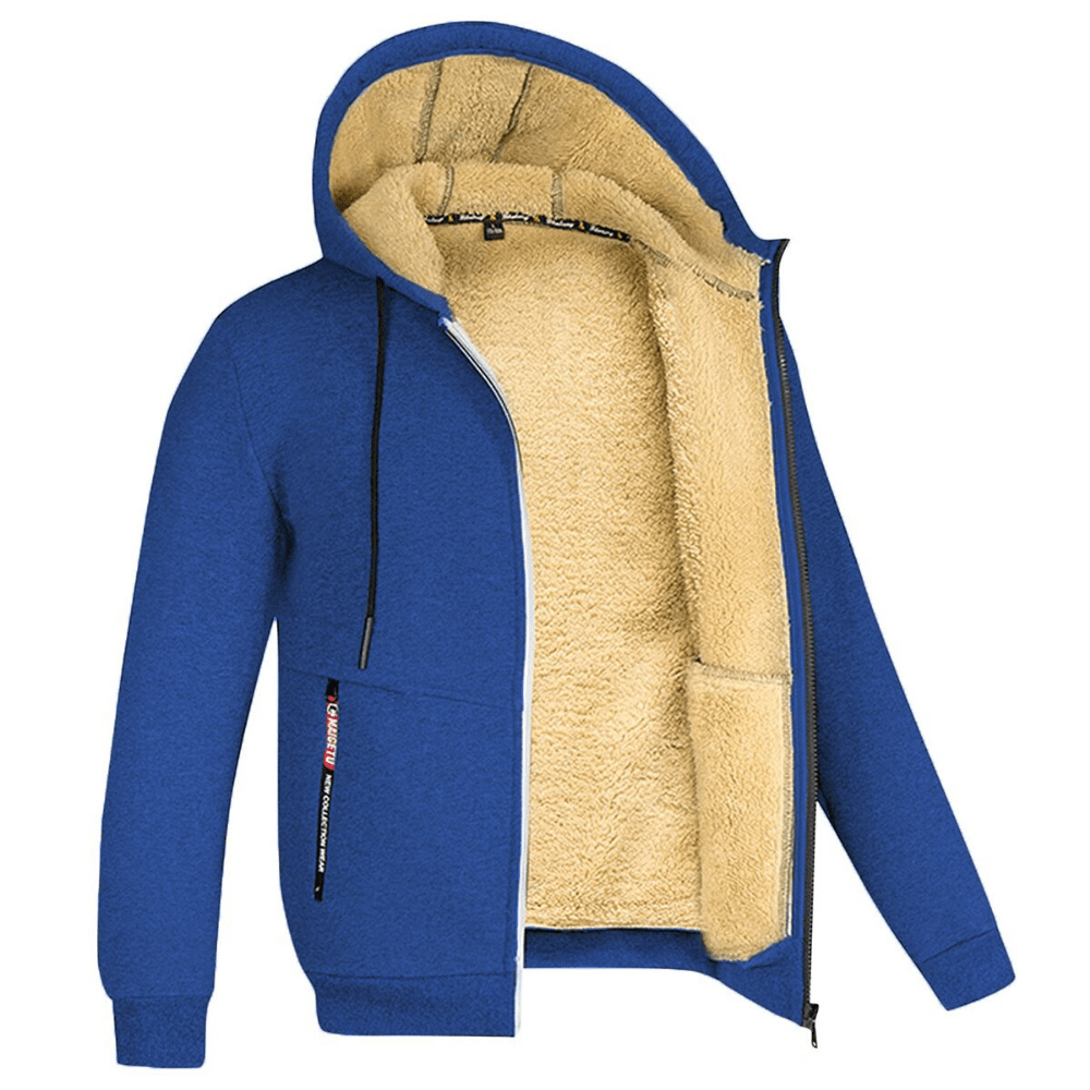 Bontgevoerde Hoodie - Warm - Zip-Up - Winter Hoodie - Heren Hoodie Jas-Hallo Susanne