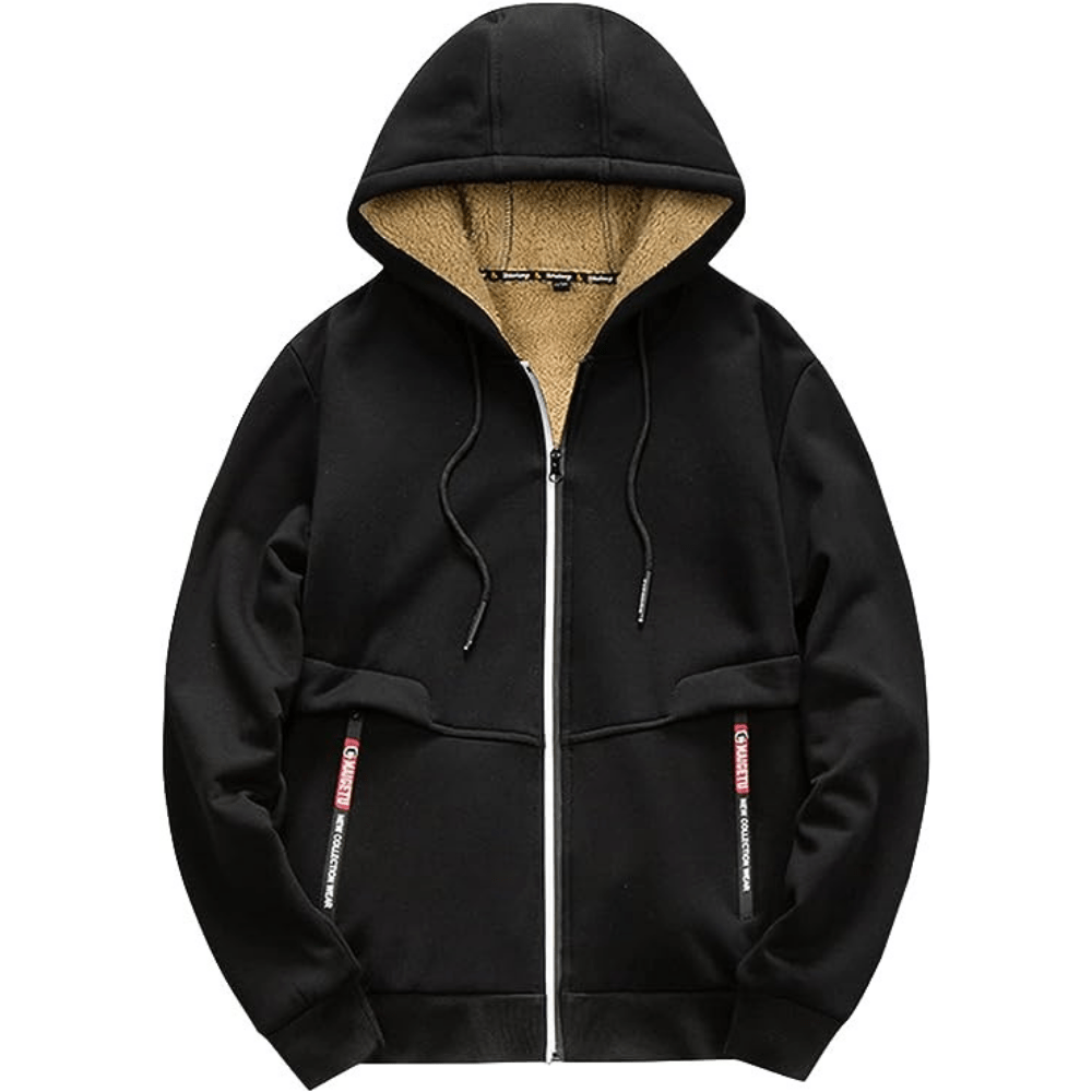 Bontgevoerde Hoodie - Warm - Zip-Up - Winter Hoodie - Heren Hoodie Jas-Hallo Susanne
