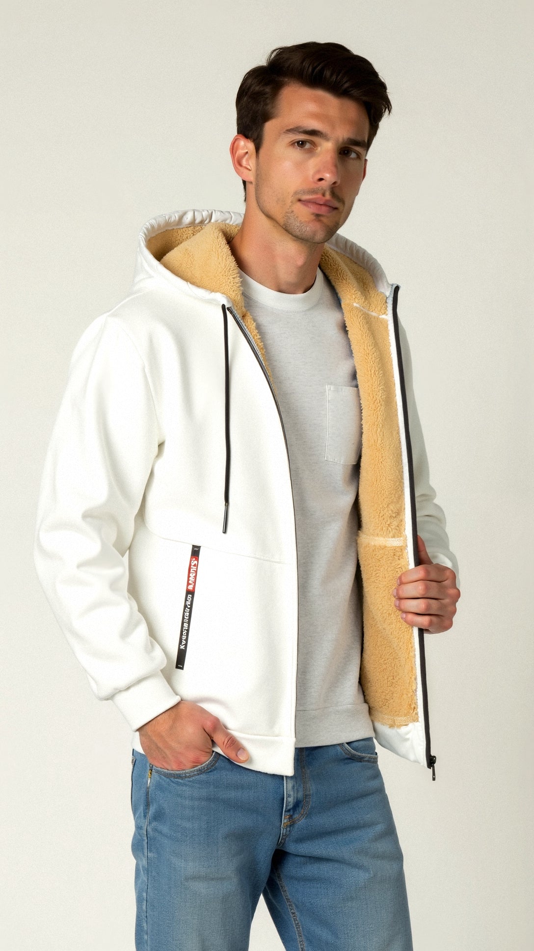 Bontgevoerde Hoodie - Warm - Zip-Up - Winter Hoodie - Heren Hoodie Jas-Hallo Susanne