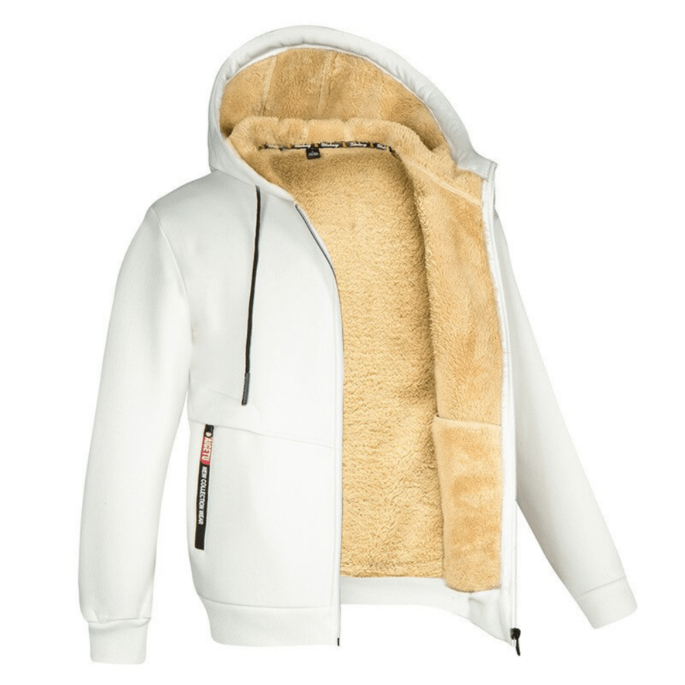 Bontgevoerde Hoodie - Warm - Zip-Up - Winter Hoodie - Heren Hoodie Jas-Hallo Susanne