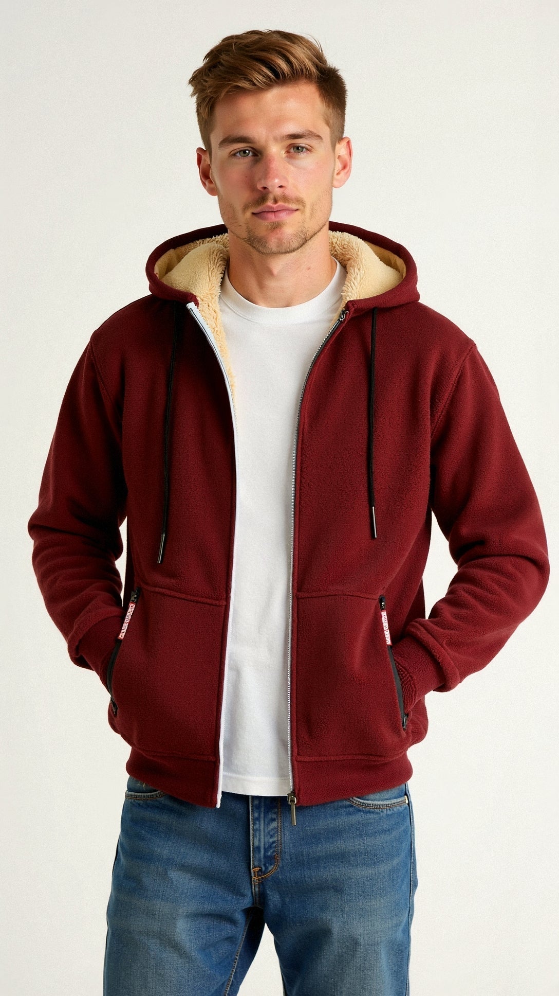 Bontgevoerde Hoodie - Warm - Zip-Up - Winter Hoodie - Heren Hoodie Jas-Hallo Susanne