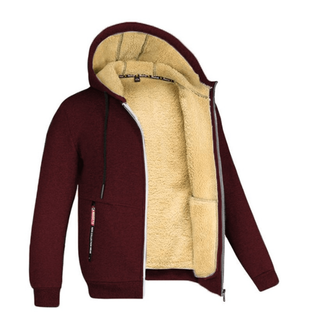 Bontgevoerde Hoodie - Warm - Zip-Up - Winter Hoodie - Heren Hoodie Jas-Hallo Susanne