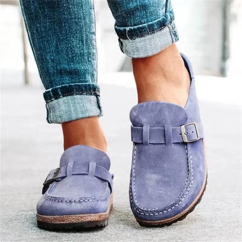 Clogs - Damesschoenen Retro Suède Slip-On Mule-Hallo Susanne