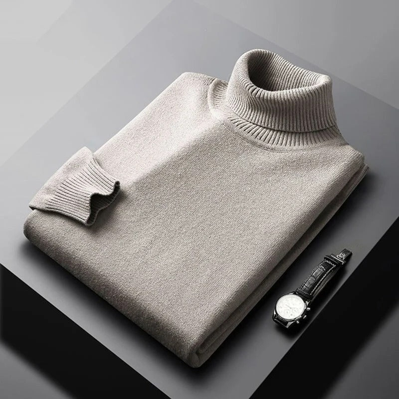Coltrui - Hoge Hals - Slim Fit - Gebreide Trui - Herenbreigoed-Hallo Susanne