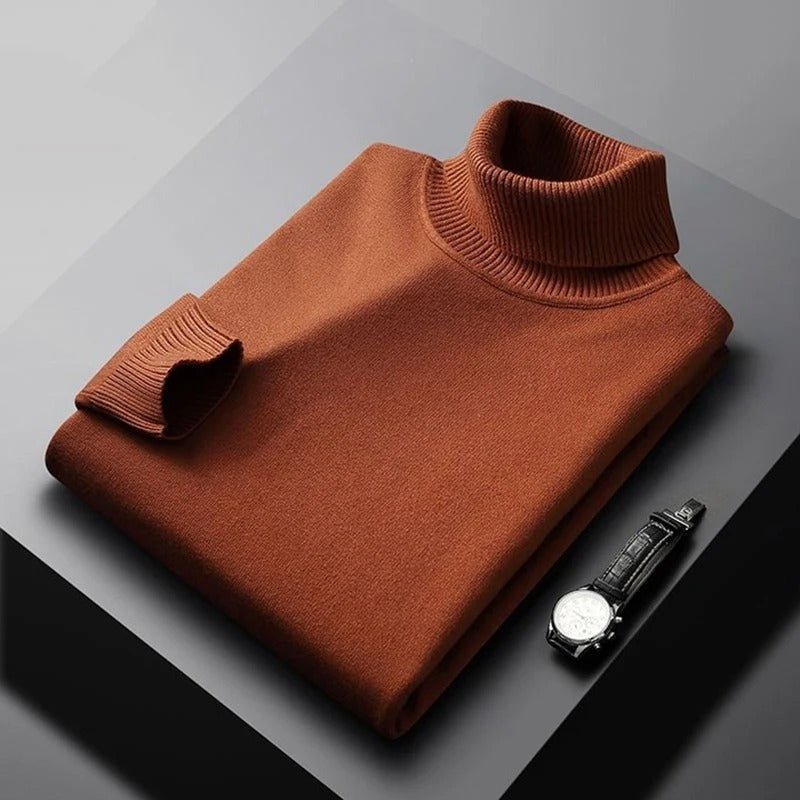 Coltrui - Hoge Hals - Slim Fit - Gebreide Trui - Herenbreigoed-Hallo Susanne