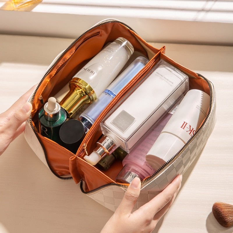 Cosmetische Tas - Reizen - Geruit - Make-uptas - Toilettas make-up-Hallo Susanne