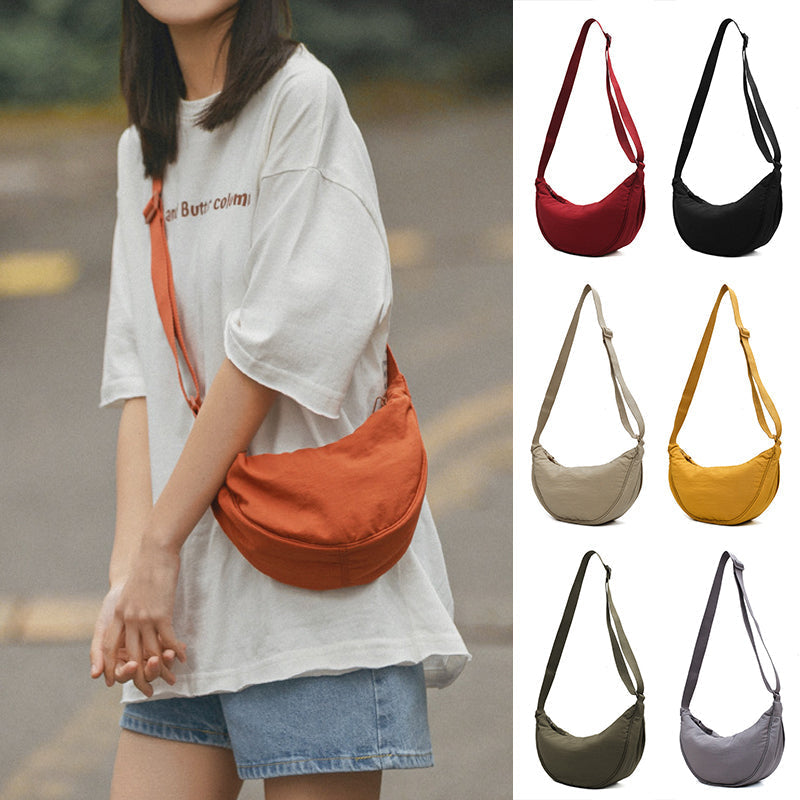 Crossbody tas - Vrouwen Halve Maan Schoudertas met Verstelbare Riem-Hallo Susanne