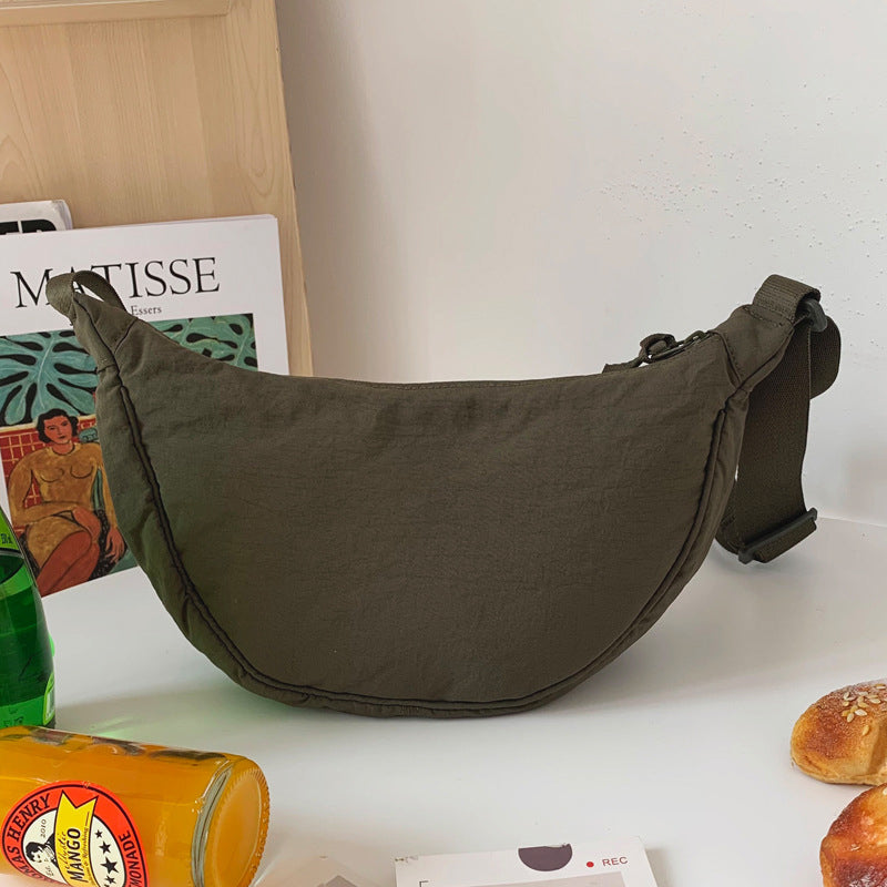 Crossbody tas - Vrouwen Halve Maan Schoudertas met Verstelbare Riem-Hallo Susanne