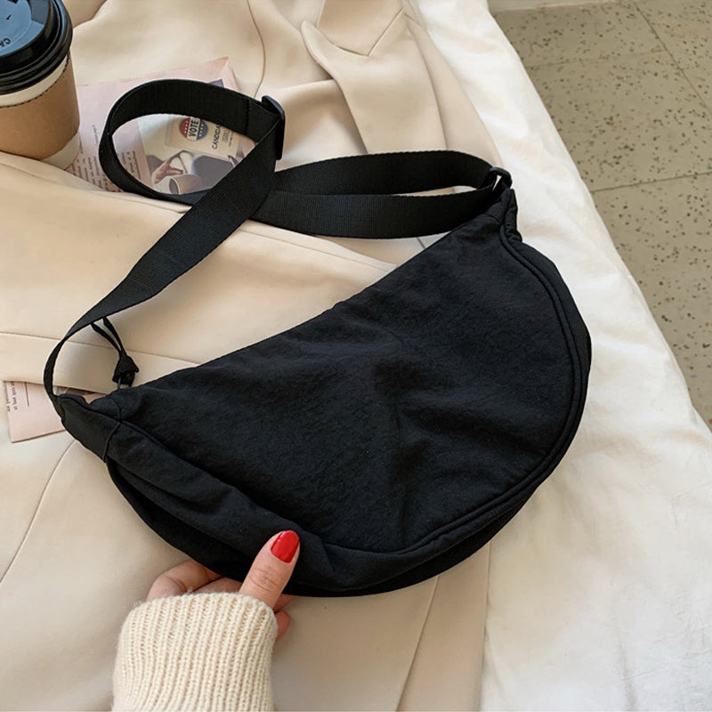 Crossbody tas - Vrouwen Halve Maan Schoudertas met Verstelbare Riem-Hallo Susanne