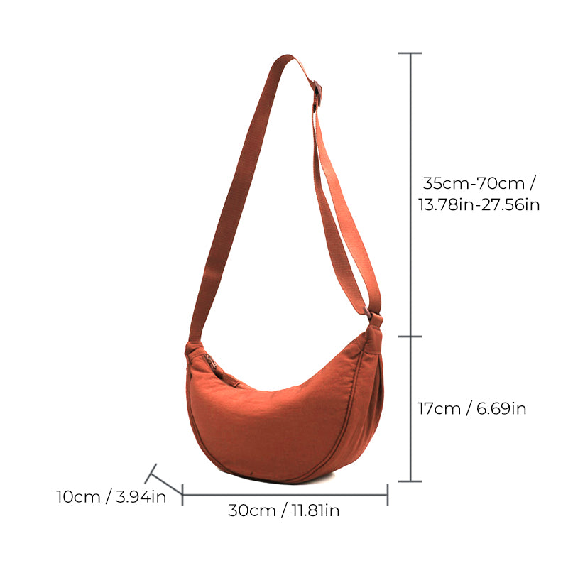 Crossbody tas - Vrouwen Halve Maan Schoudertas met Verstelbare Riem-Hallo Susanne