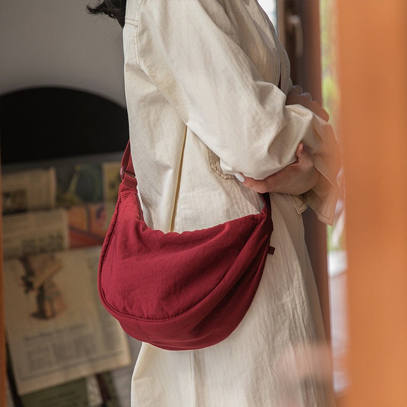 Crossbody tas - Vrouwen Halve Maan Schoudertas met Verstelbare Riem-Hallo Susanne