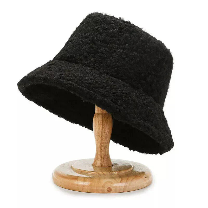 Dames Bucket Hat - Fleece - Winter - Teddy bucket hat - Bucket hat voor dames-Hallo Susanne