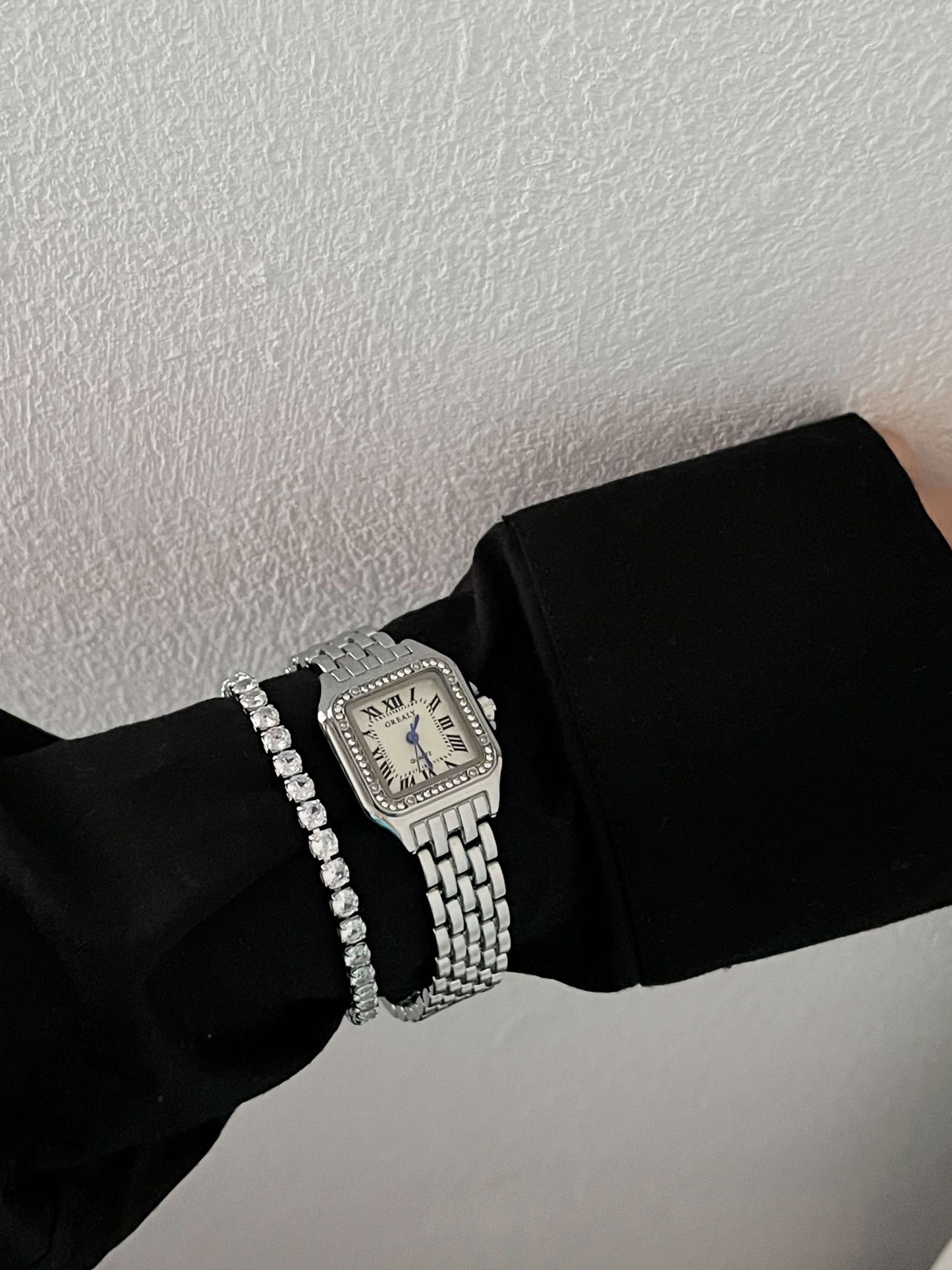 Dameshorloge | Klein | Diamanten | Vierkant horloge | Quartzhorloge-Hallo Susanne