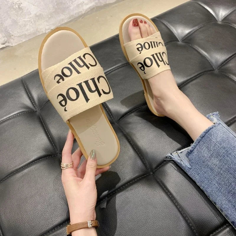 Damesslippers - Mode - Flats - Slip-On Sandalen - Damesslippers-Hallo Susanne