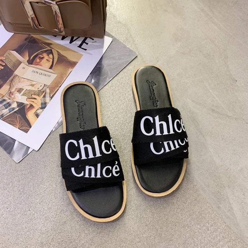 Damesslippers - Mode - Flats - Slip-On Sandalen - Damesslippers-Hallo Susanne