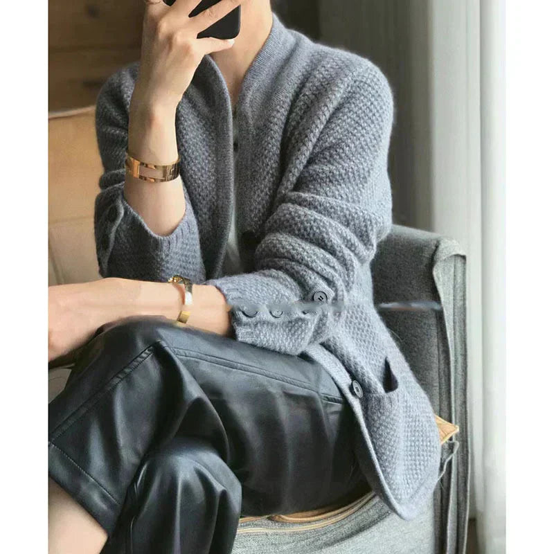 Damesvest | Wolmix | Button-Up | Gebreid vest | Vestjasje-Hallo Susanne
