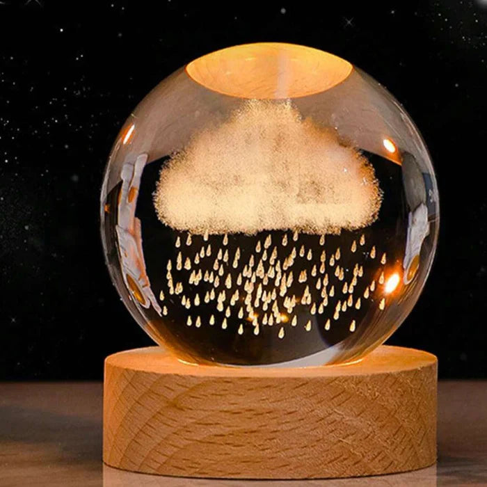Decoratieve lamp - Planeet - Glazen bol - Nachtkastje - Tafellamp-Hallo Susanne