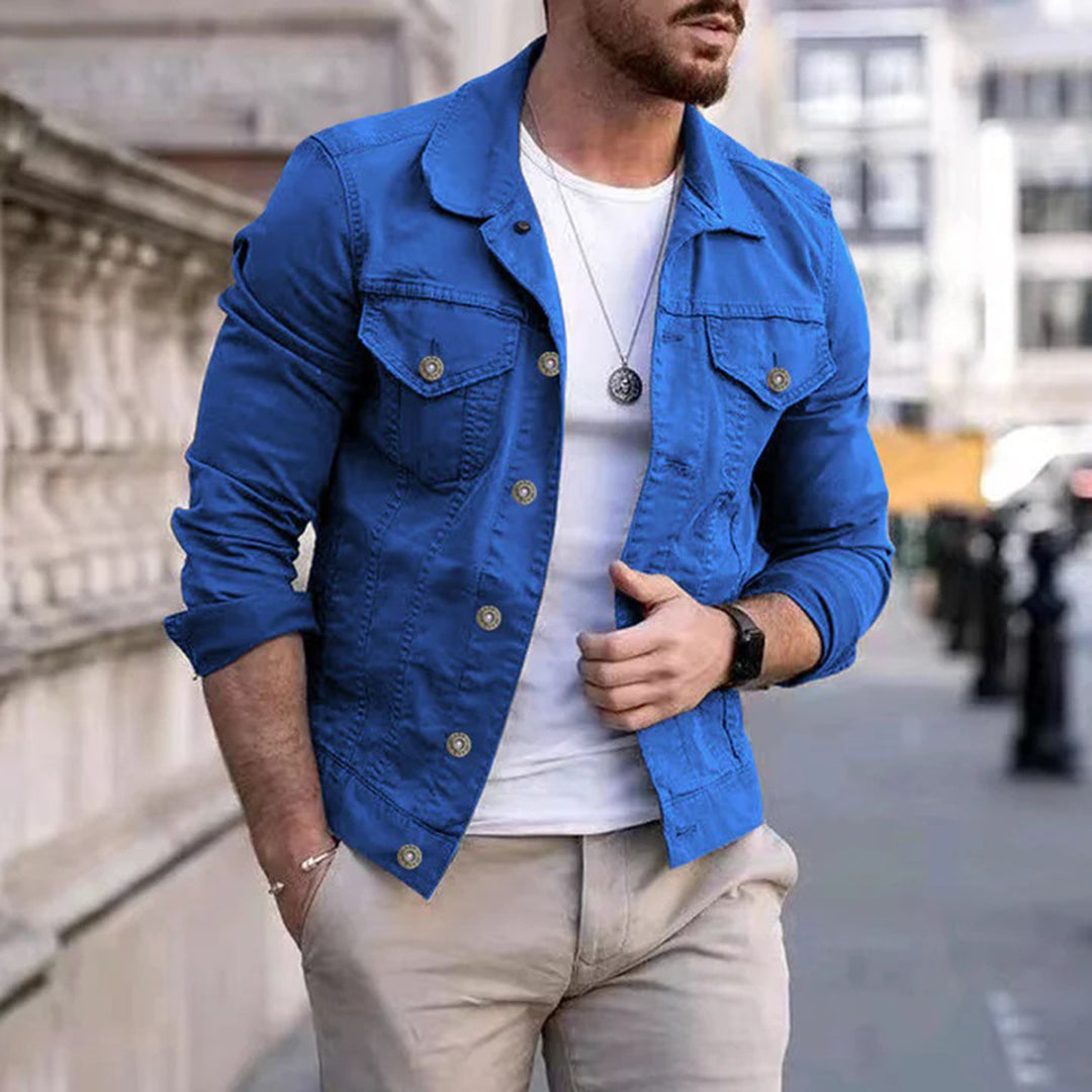 Denim Jas | Borstzakken | Slim Fit | Zomerjas | Herenjas-Hallo Susanne