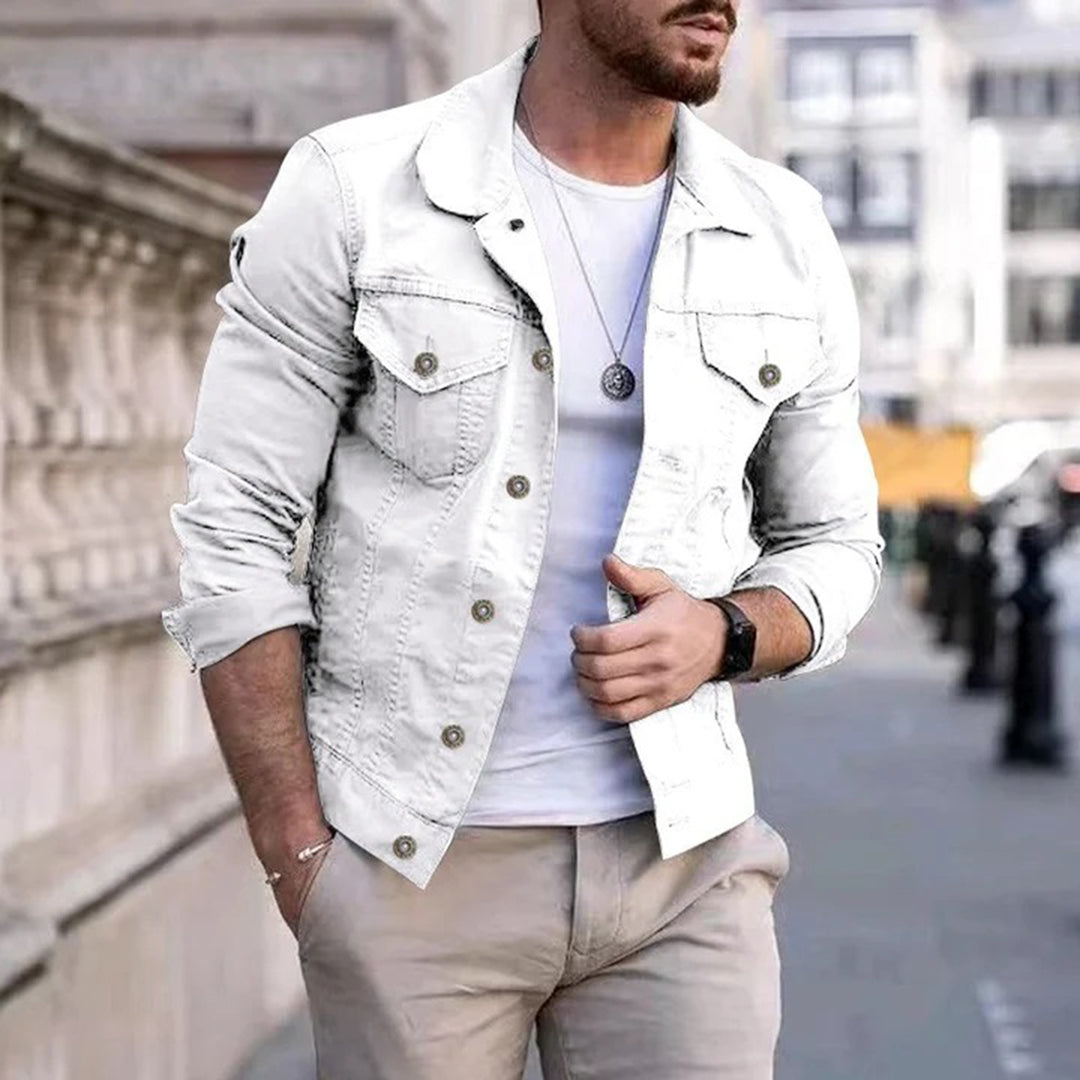 Denim Jas | Borstzakken | Slim Fit | Zomerjas | Herenjas-Hallo Susanne