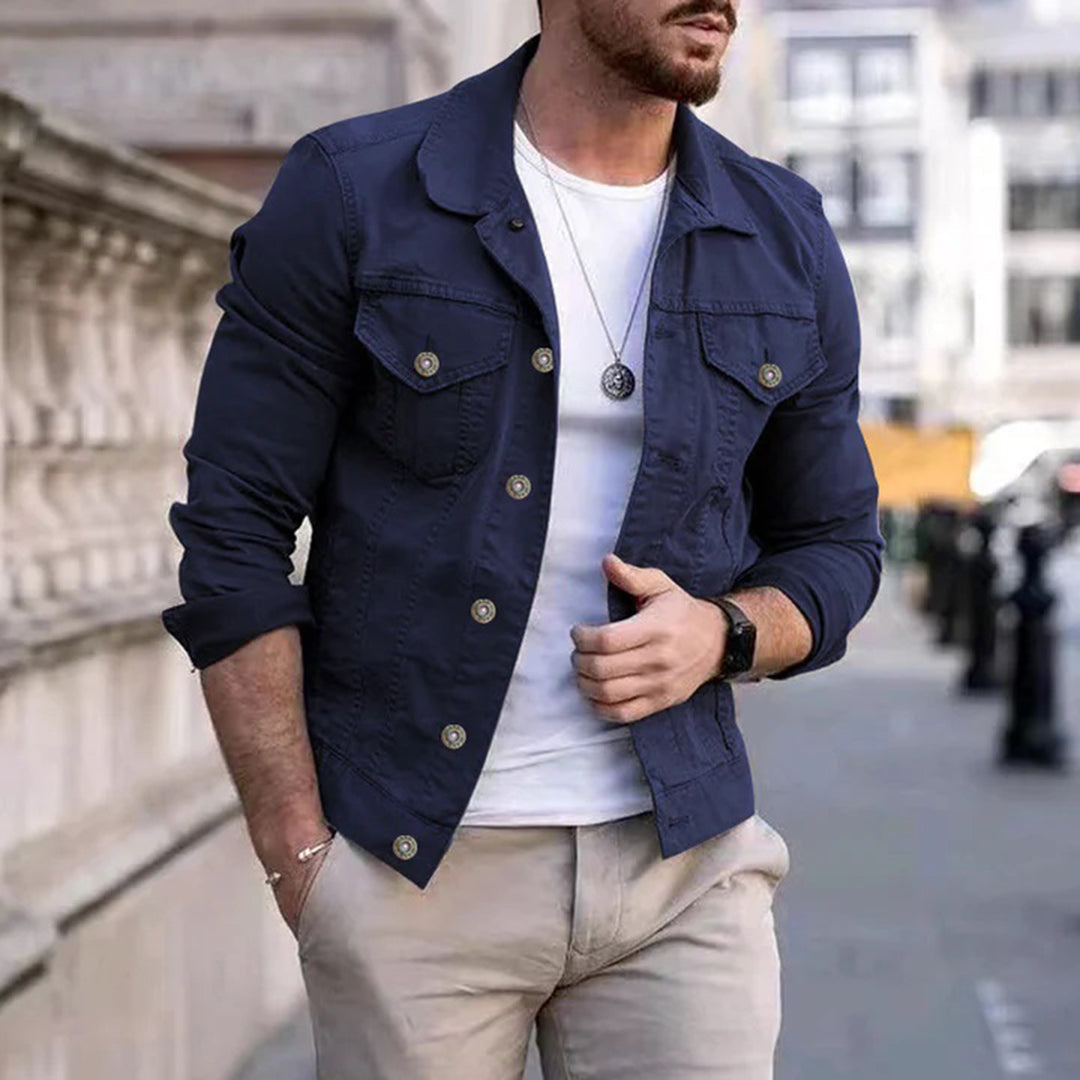 Denim Jas | Borstzakken | Slim Fit | Zomerjas | Herenjas-Hallo Susanne
