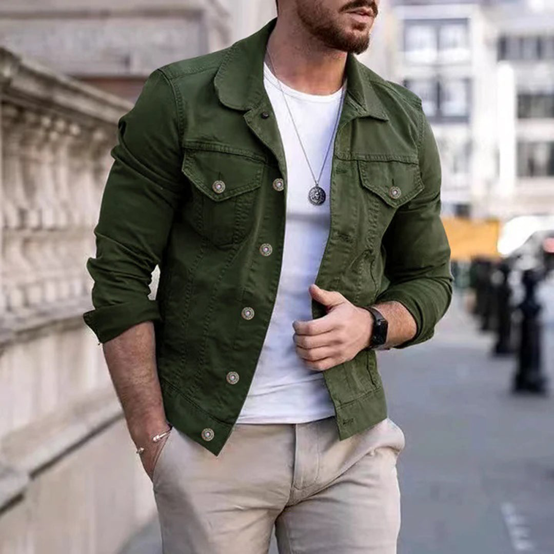 Denim Jas | Borstzakken | Slim Fit | Zomerjas | Herenjas-Hallo Susanne