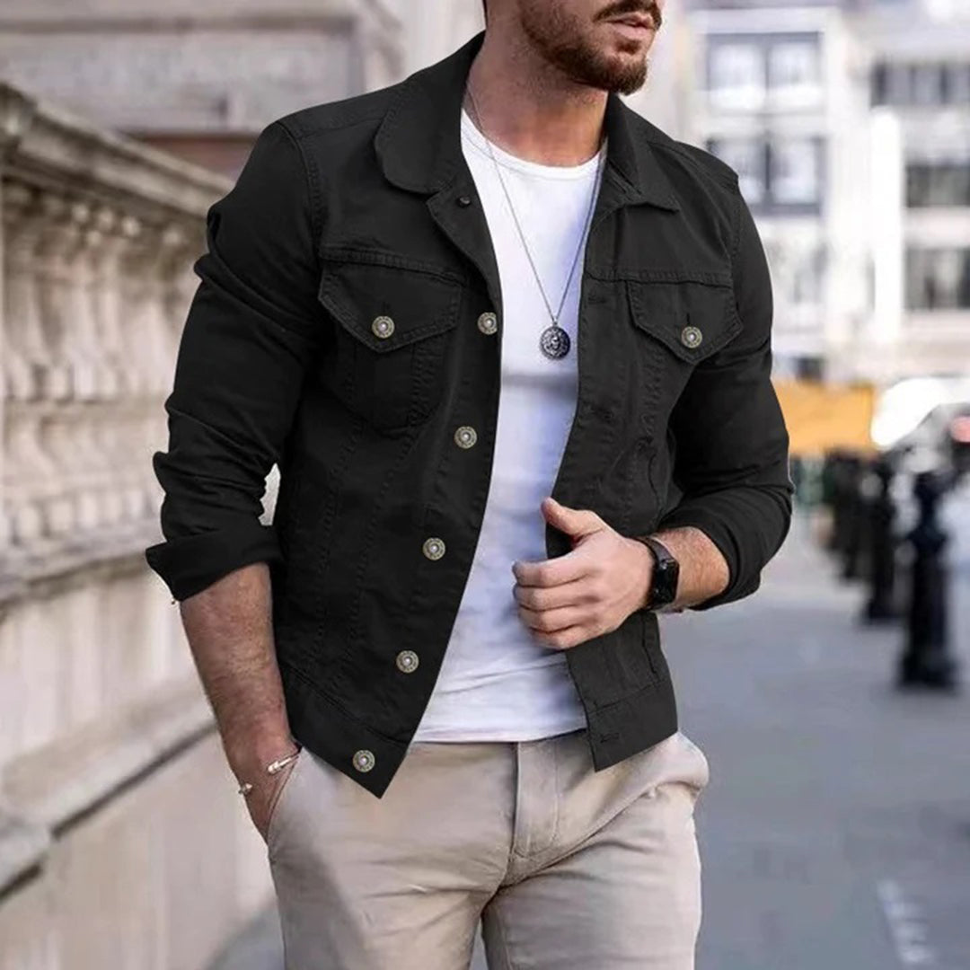 Denim Jas | Borstzakken | Slim Fit | Zomerjas | Herenjas-Hallo Susanne