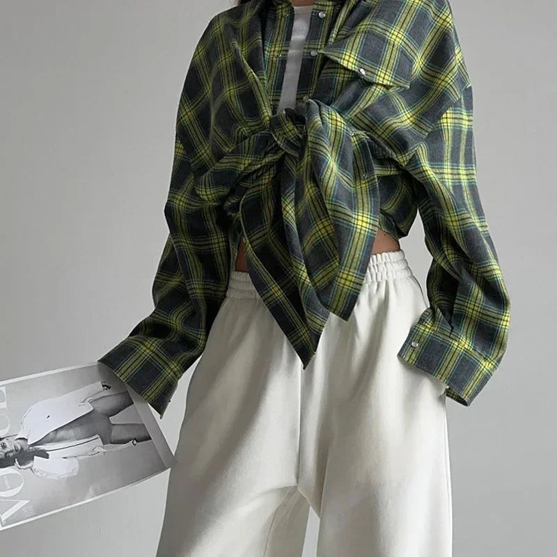 Flanellen overhemd - Katoen - Ruit - Oversized overhemd - Flanellen overhemden voor dames-Hallo Susanne