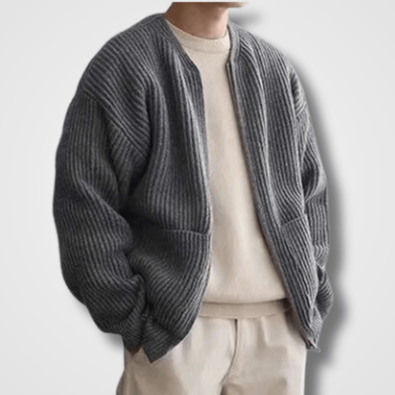 Gebreid vest | Full Zip | Chunky | Zip-Up Vest | Herenvest-Hallo Susanne