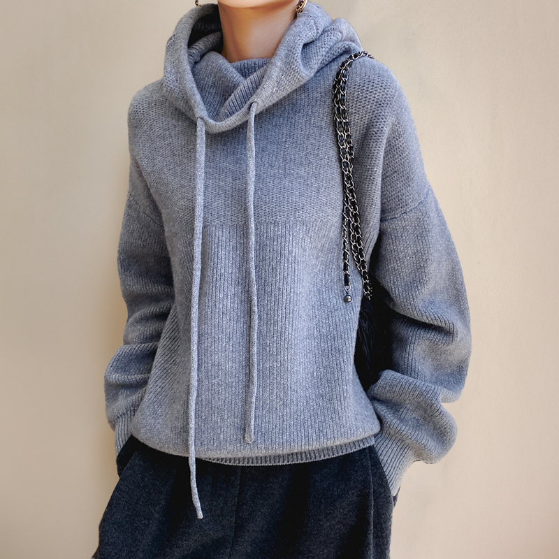 Gebreide Trui | Hoge hals | Oversized | Gebreide Hoodie | Gebreide dameskleding-Hallo Susanne