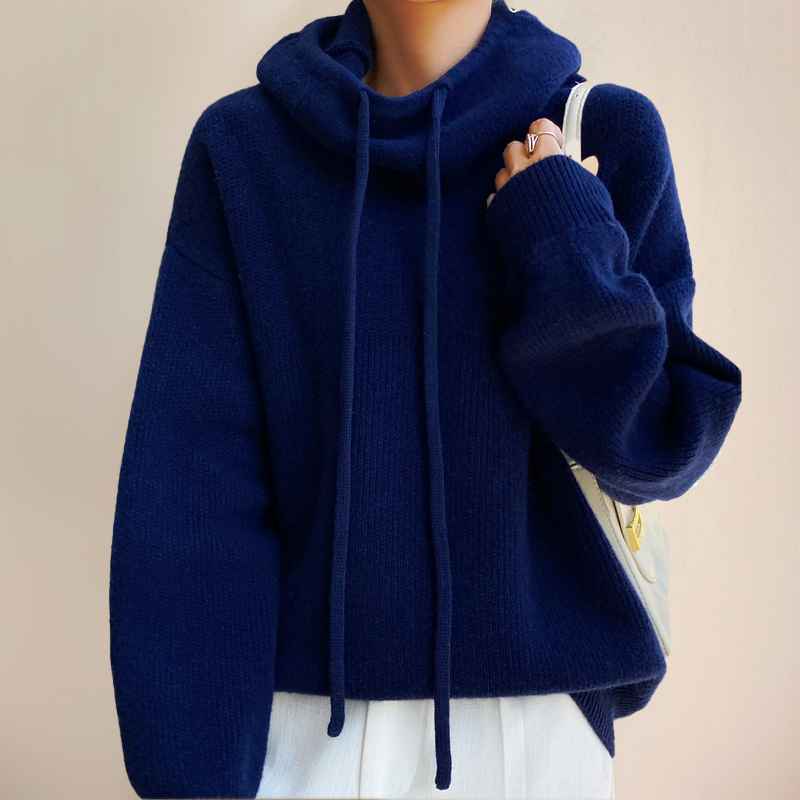 Gebreide Trui | Hoge hals | Oversized | Gebreide Hoodie | Gebreide dameskleding-Hallo Susanne