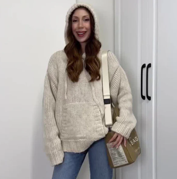 Gebreide Trui - Met capuchon - Pullover - Oversized trui - Damesbreigoed-Hallo Susanne