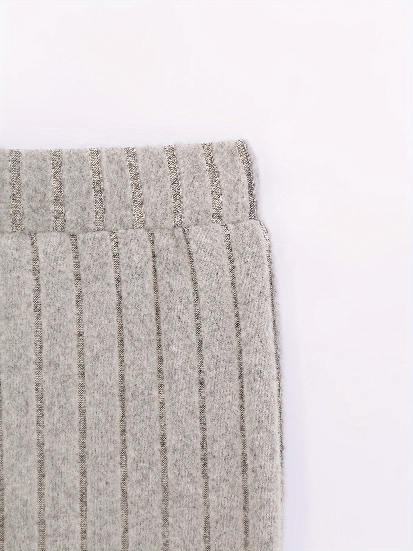 Gebreide broek | Geribd | Hoge taille | Broek met wijde pijpen | Vrouwenbroek-Hallo Susanne