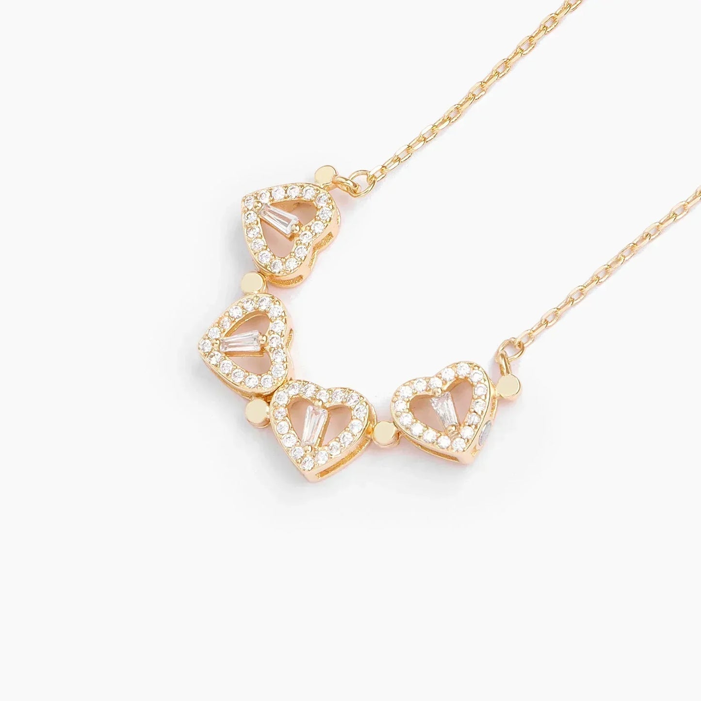 Hart ketting - Vrouwen Goud Zilver 4 Blad Klaver Ketting-Hallo Susanne