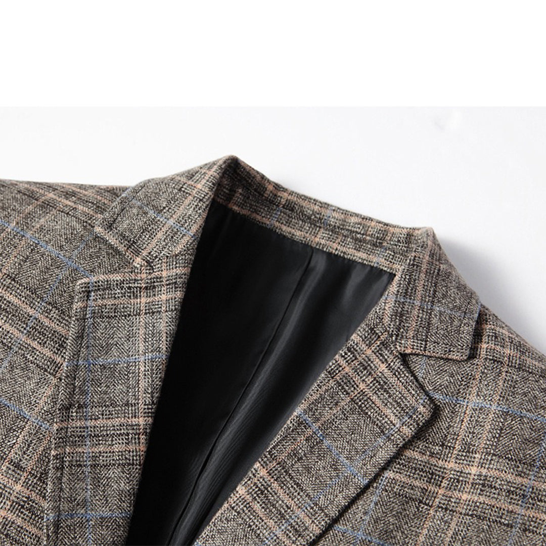 Herenblazer - Single Breasted - Zakken - Geruite blazer - Kostuumjasje-Hallo Susanne