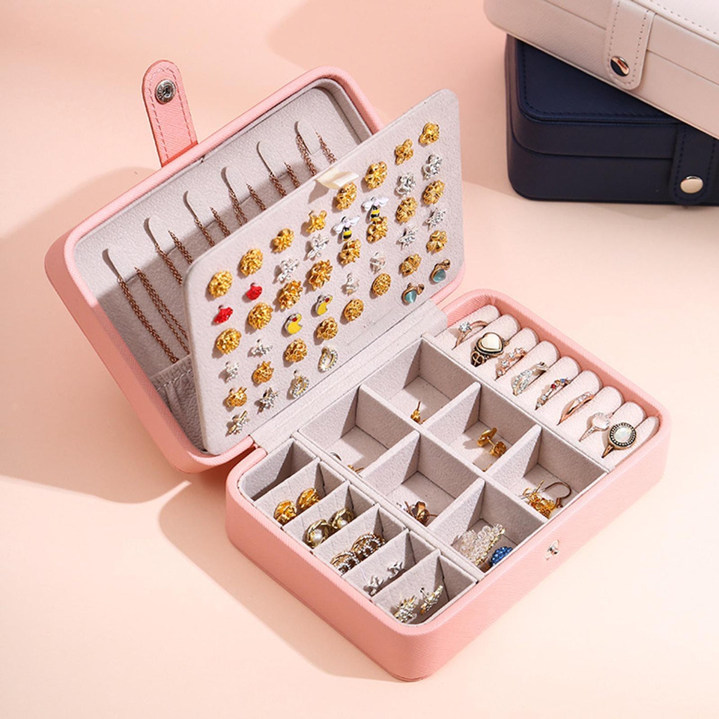 Jewelry Box - Multi Compartment - Leatherette - Jewelry Organizer - Jewelry Case-Hallo Susanne