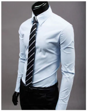 Jurk overhemd - Lange Mouw - Slim Fit - Button-Up overhemd - Heren overhemden-Hallo Susanne