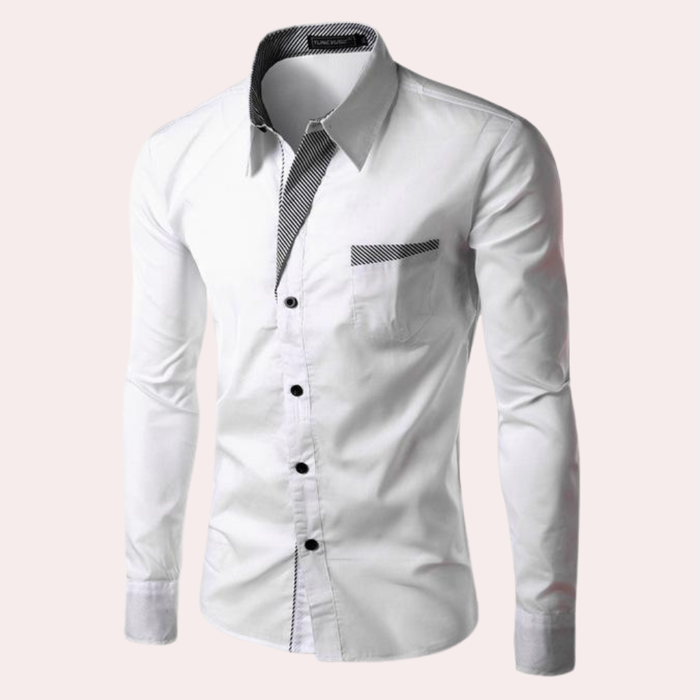 Jurk overhemd | Slim Fit | Lange Mouwen | Button-Up Overhemd | Overhemd voor Heren-Hallo Susanne