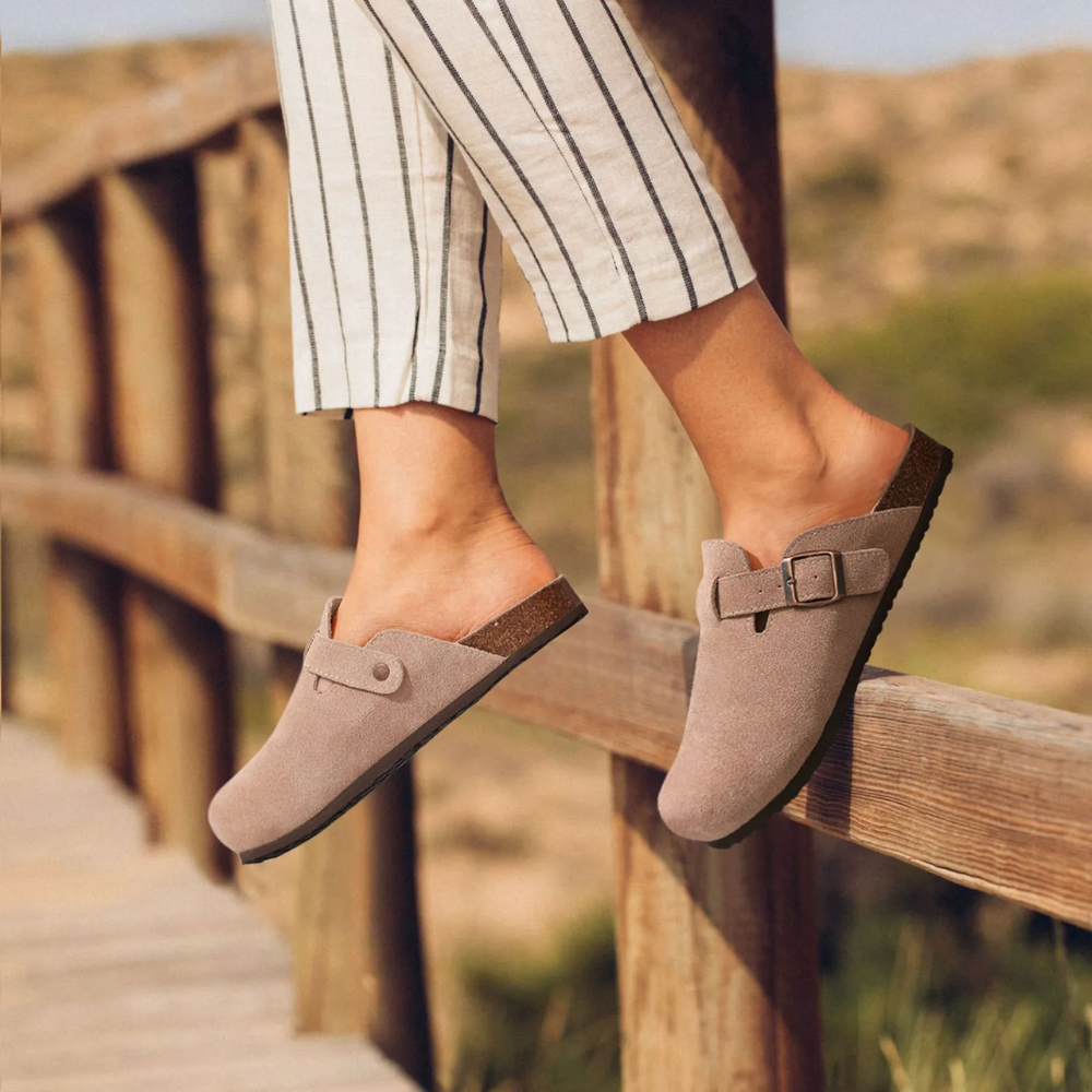 Klompen | Instappers | Suède | Orthopedische Schoenen | Klompen voor dames-Hallo Susanne