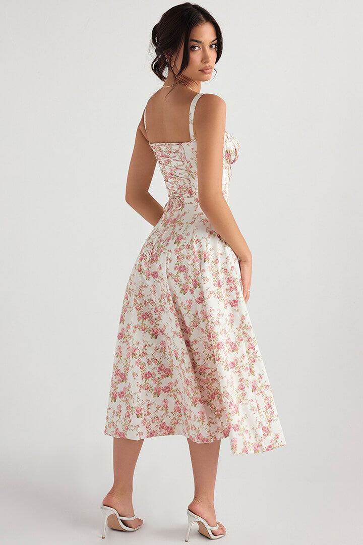 Korsetjurk - Mouwloos - Split - Midi-jurk - Zomerjurk-Hallo Susanne