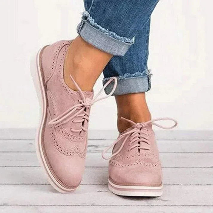 Leren Schoenen - Vrouwenmode Vrijetijdsschoenen met veters Sneakers-Hallo Susanne