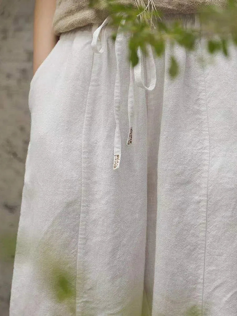 Linnen Broek | Loose Fit | Koord | Zomerbroek | Damesbroek-Hallo Susanne