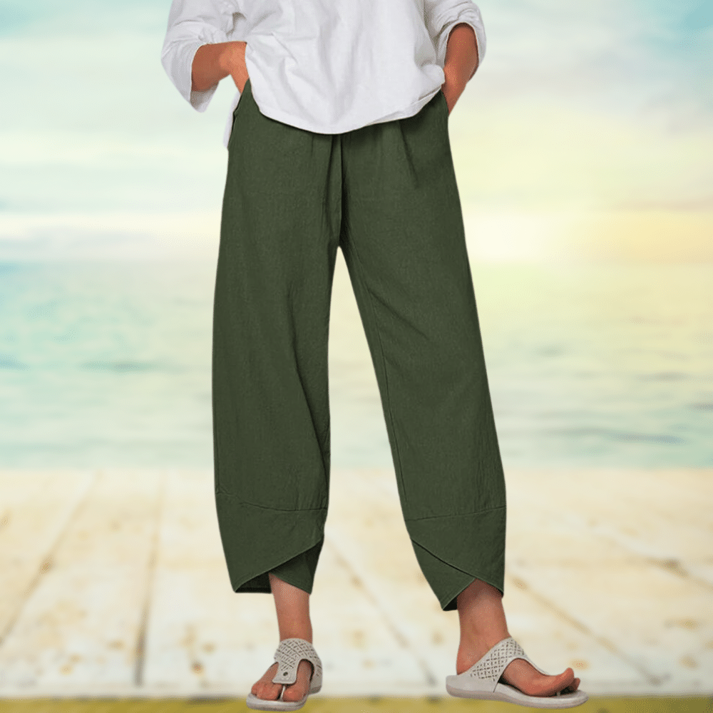 Linnen broek - Casual - Los model - Zomerbroek - Damesbroek-Hallo Susanne