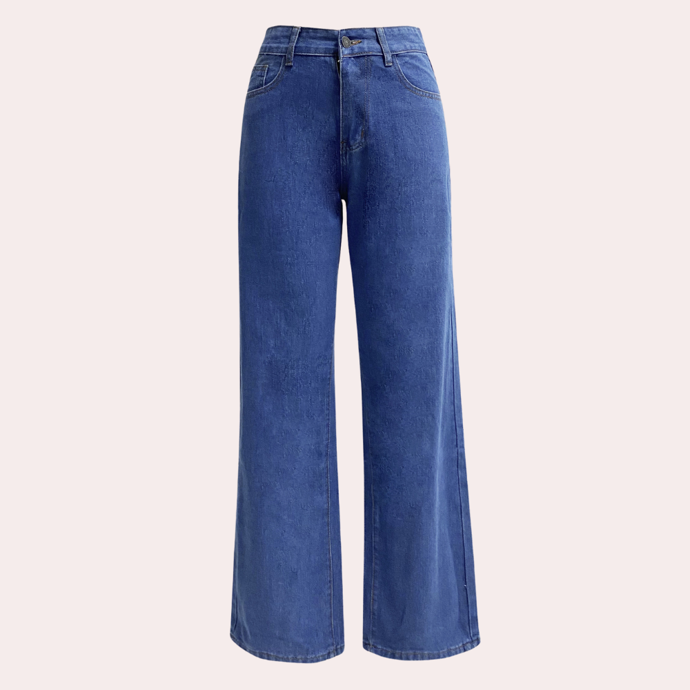 Losse Jeans - Rechte Pijp - Relaxed Fit - Jeans met Hoge Taille - Dames Jeans-Hallo Susanne