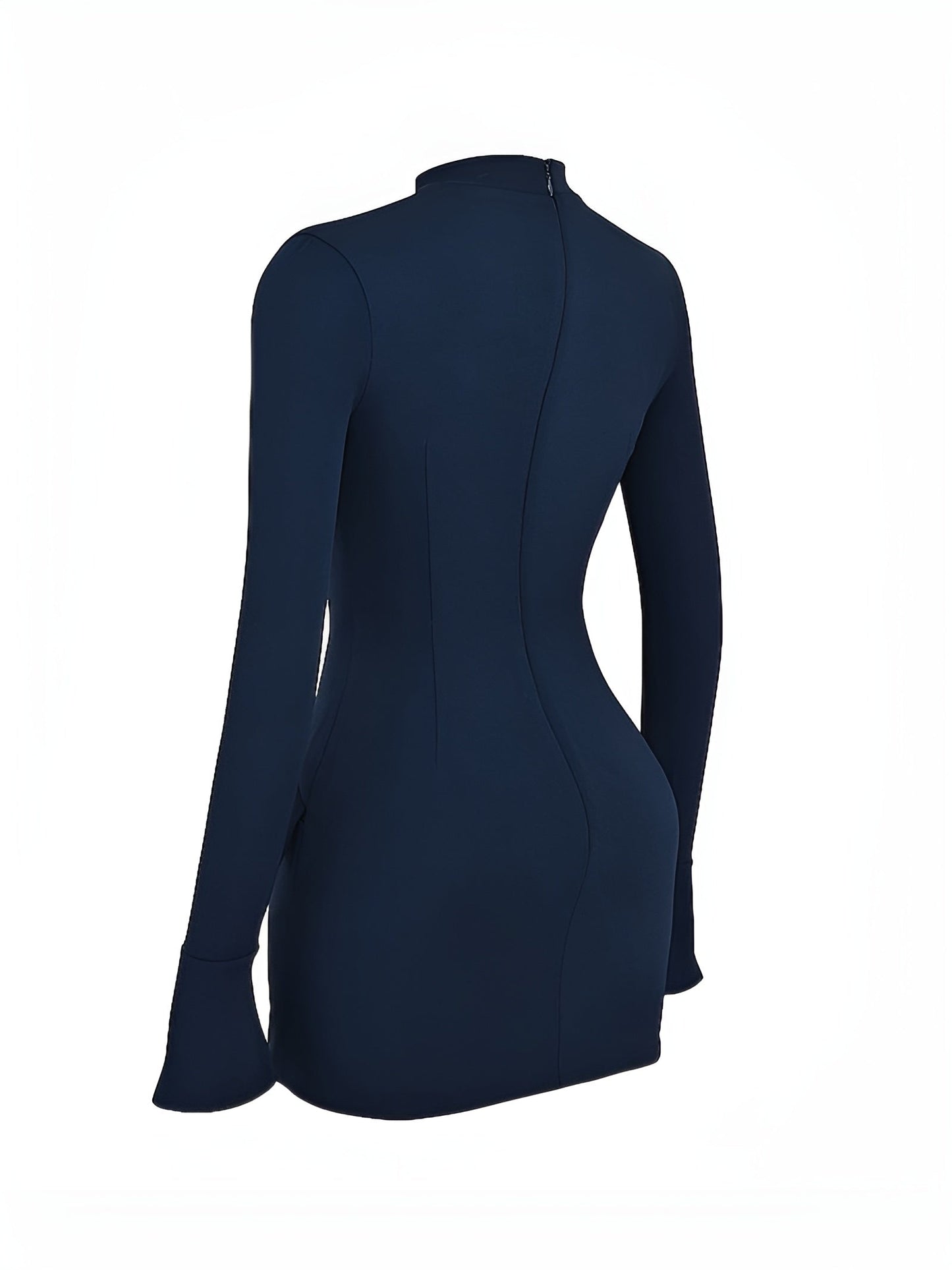 Mini-jurk - Elegante Bodycon jurk met lange mouwen voor dames-Hallo Susanne
