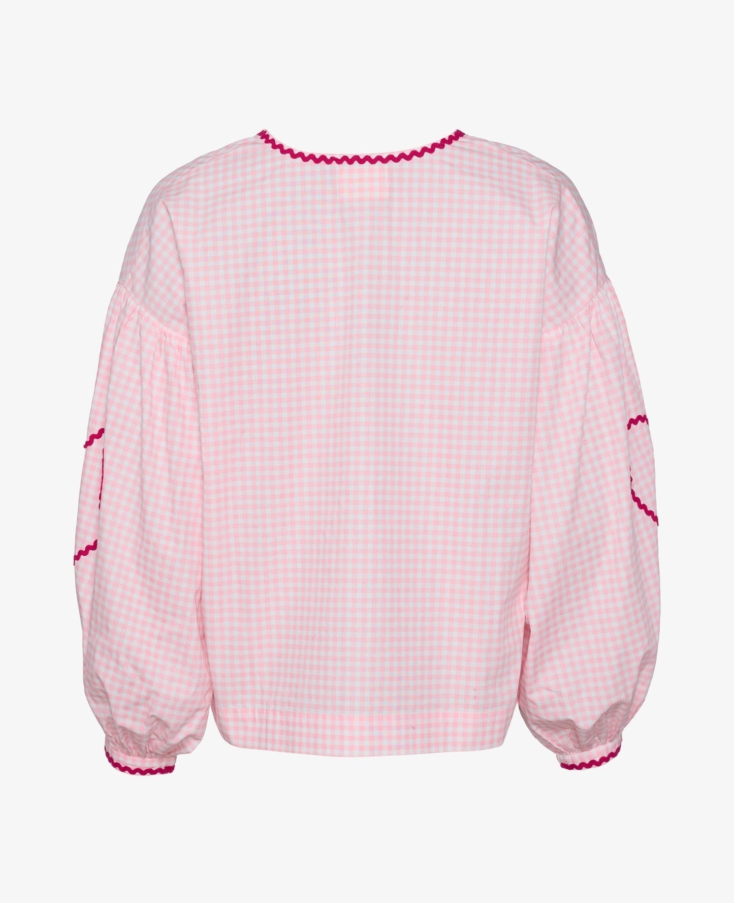 Oversized Blouse - Lange Mouw - Roze - Top met Bandjes Aan De Voorkant - Dameskleding-Hallo Susanne