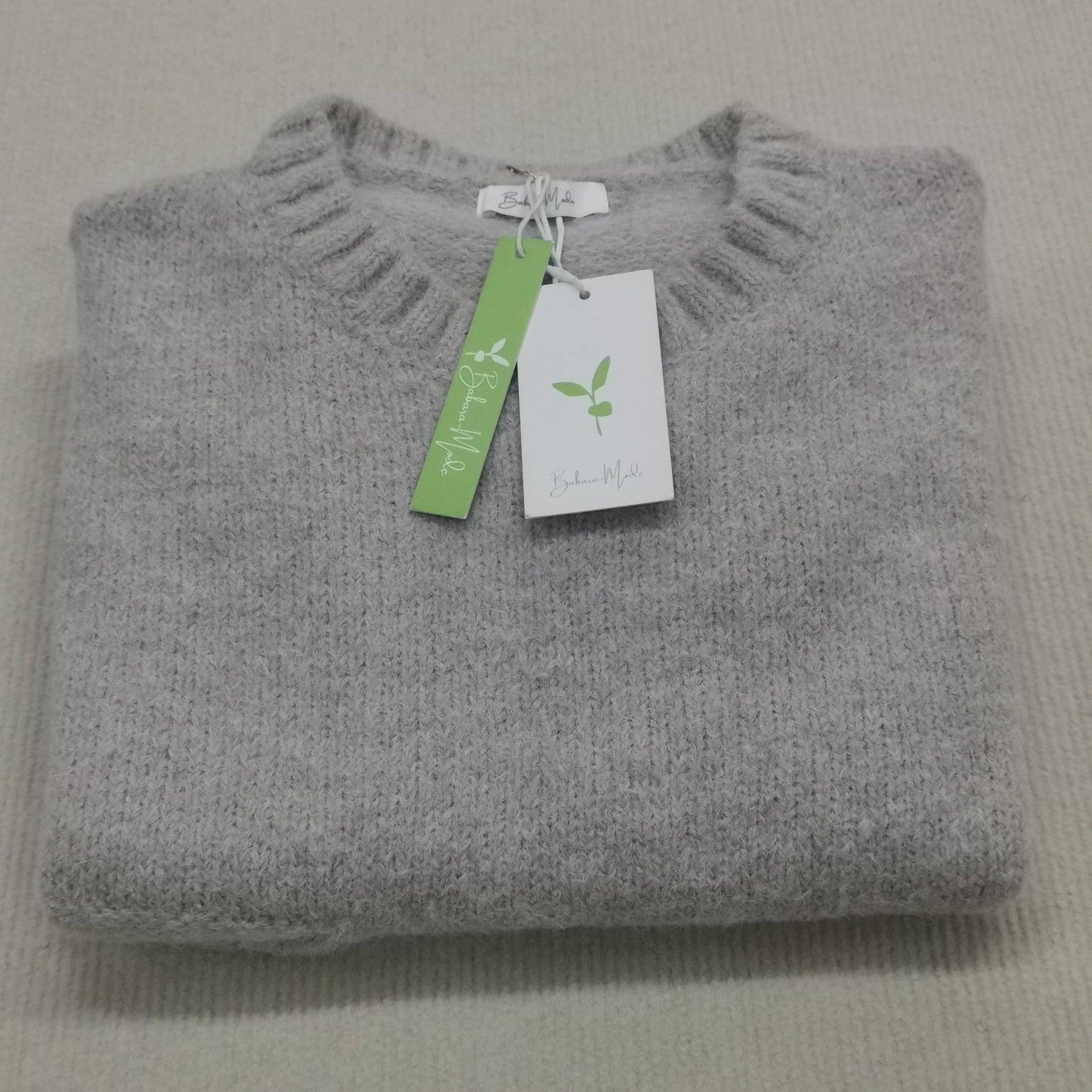 Oversized Trui - Lichtgrijze Loose Fit Grofgebreide Trui voor dames-Hallo Susanne