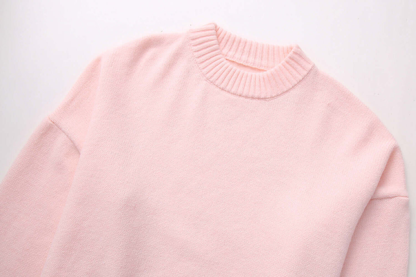 Oversized trui - Roze - Ronde hals - Oversized pullover - Damesbreigoed-Hallo Susanne